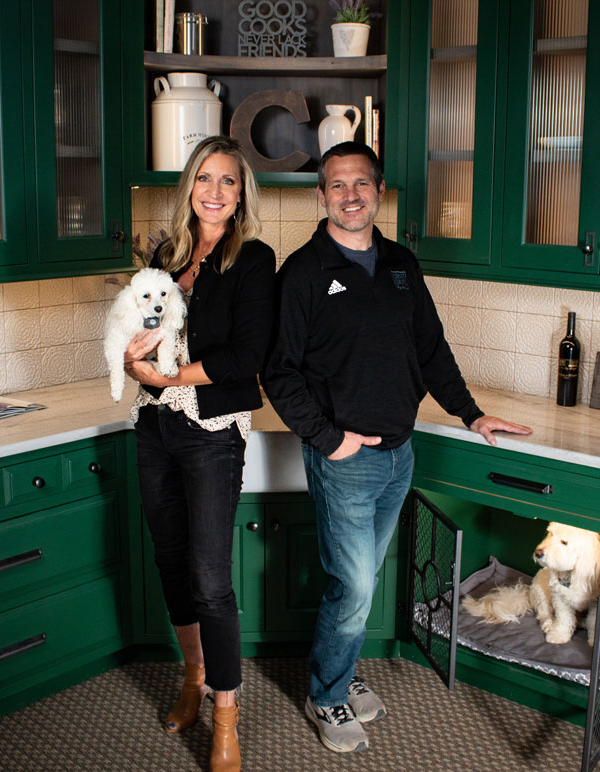 Shelley and Matt Wehner with dogs