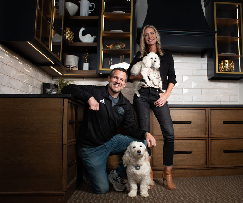 Shelley and Matt Wehner with dogs