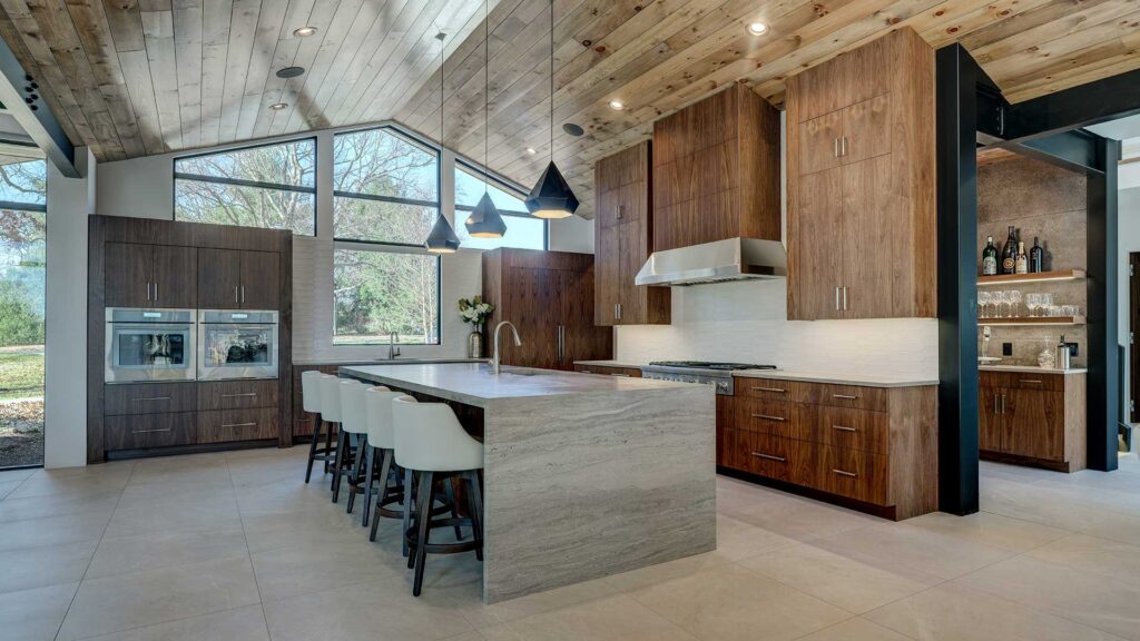 Modern Kitchen design with custom cabinetry
