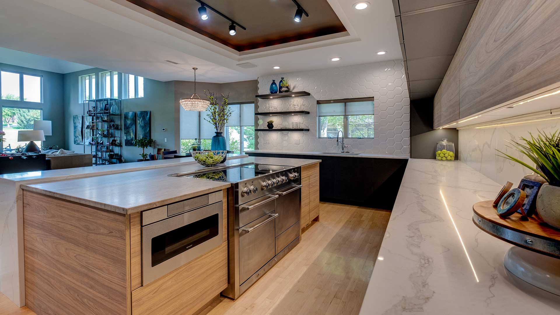 Modern Kitchen design with custom cabinetry