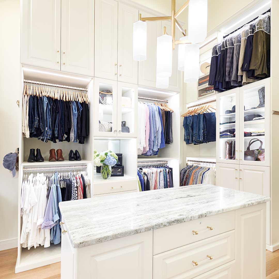 White custom closet