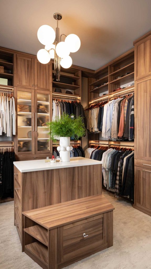 Custom closet built and installed by Concepts By Design