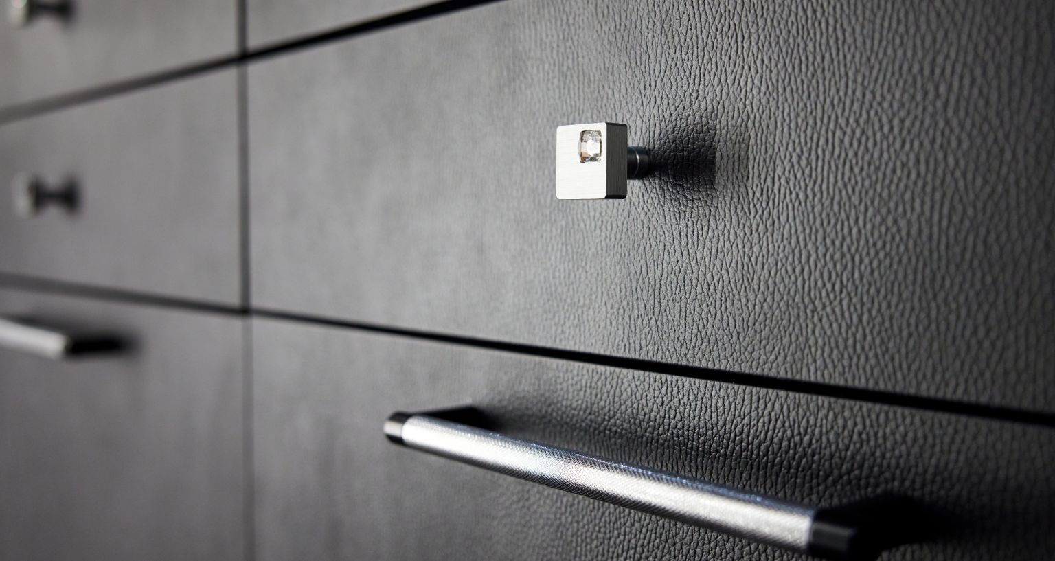 black closet drawer texture detail